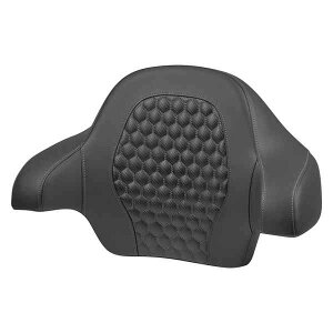  njJcA[pbNobNXgpbh Th} Tour Pack Backrest Pad - Honeycomb - Gray Stitching - FLH/FLT '14-'24 814-07-15102 DRAG 08220603