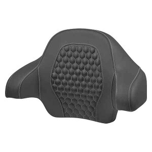  njJcA[pbNobNXgpbh Th} Tour Pack Backrest Pad - Honeycomb - Silver Stitching - FLH/FLT '14-'24 814-07-15105 DRAG 08220604