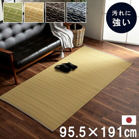洗える カーペット ダイニング ラグ 敷詰 丈夫 日本製 国産 除菌スプレー対応 アウトドア ペット グリーン ベージュ ブラウン ネイビー 本間1畳（約95.5×191cm） 《os》
