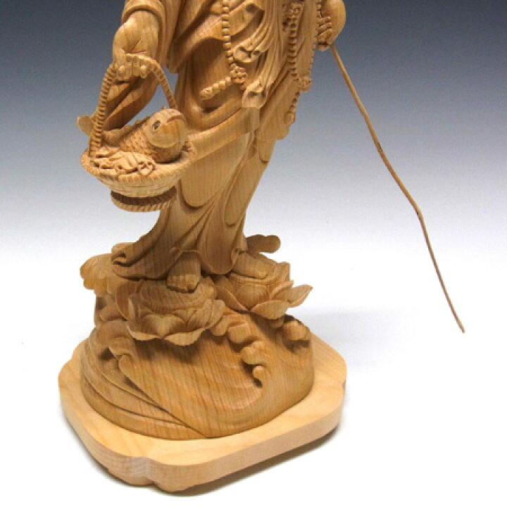 楽天市場】榧 魚籃観音像 高さ42cm 木彫り 仏像 観音菩薩 [Ryusho 