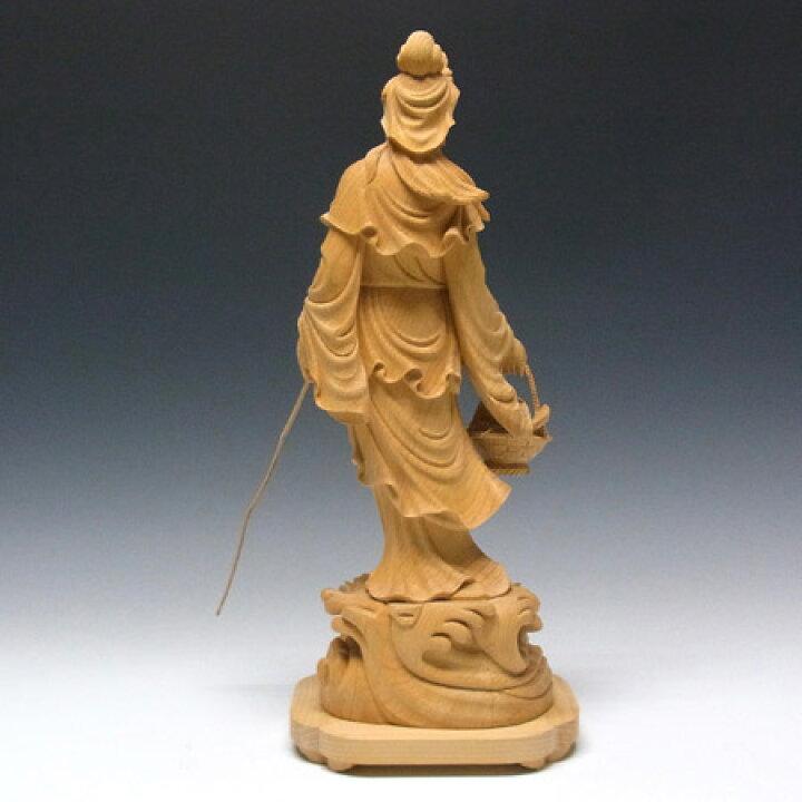 楽天市場】榧 魚籃観音像 高さ42cm 木彫り 仏像 観音菩薩 [Ryusho 