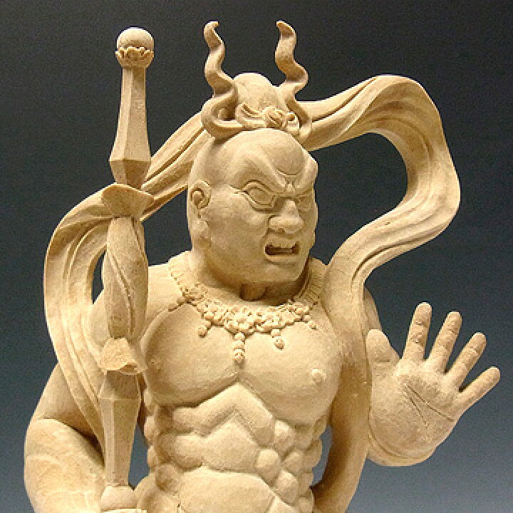 楽天市場】木彫り 仏像 仁王像（金剛力士像） 高さ31cm 楠製 [Ryusho 