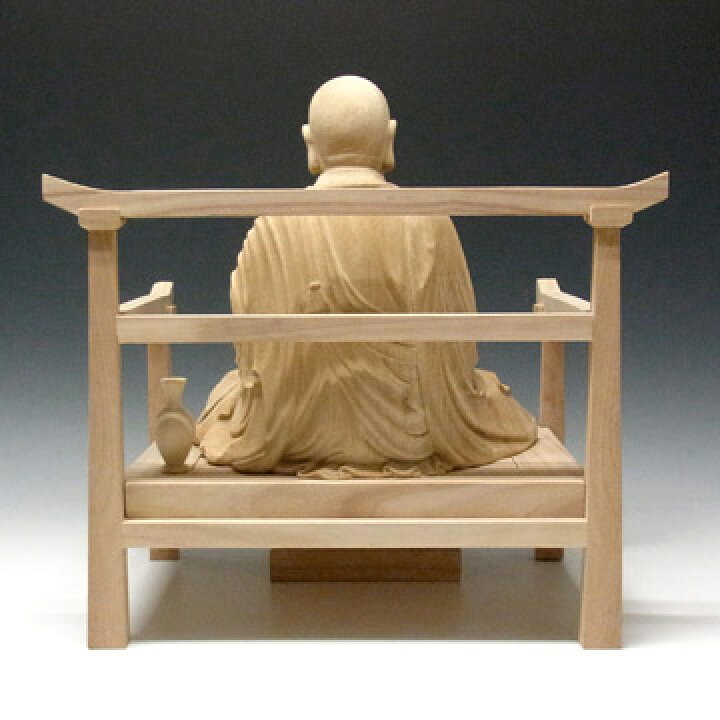 楽天市場】木彫り 仏像 弘法大師 空海像 高さ43cm 楠製 [Ryusho] : 龍 