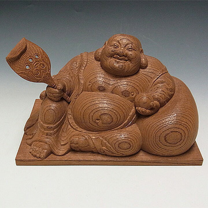 楽天市場】極上欅 布袋 木地仕上げ 高さ15cm 木彫り 置物 彫刻 七福神 