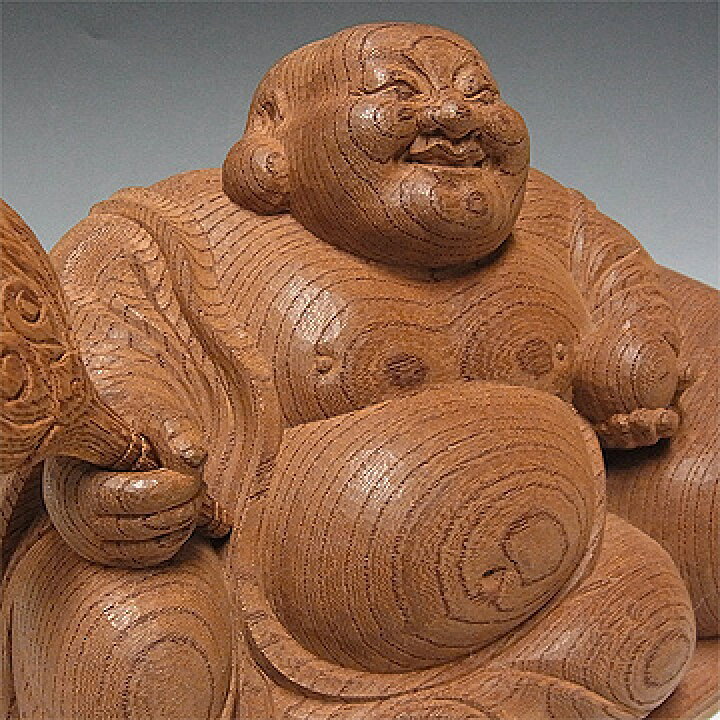 楽天市場】極上欅 布袋 木地仕上げ 高さ15cm 木彫り 置物 彫刻 七福神 