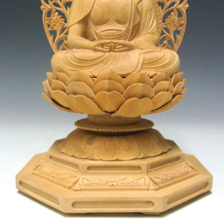 楽天市場】木彫り 仏像 阿弥陀如来 坐像 高さ27cm 柘植製 [Ryusho 