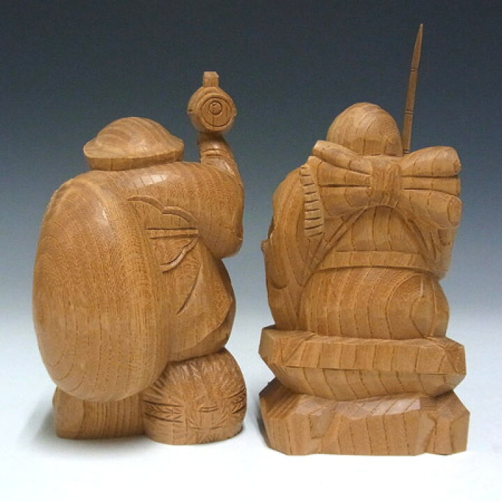 神具 恵比寿大黒（鋳物製）恵比寿（高さ23cm）大黒（高さ20.5cm  