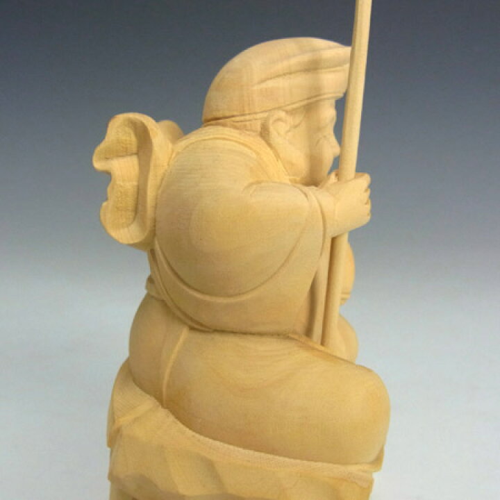 楽天市場】木彫り 恵比寿像 置物 柘植製 高さ10cm 七福神 縁起物 