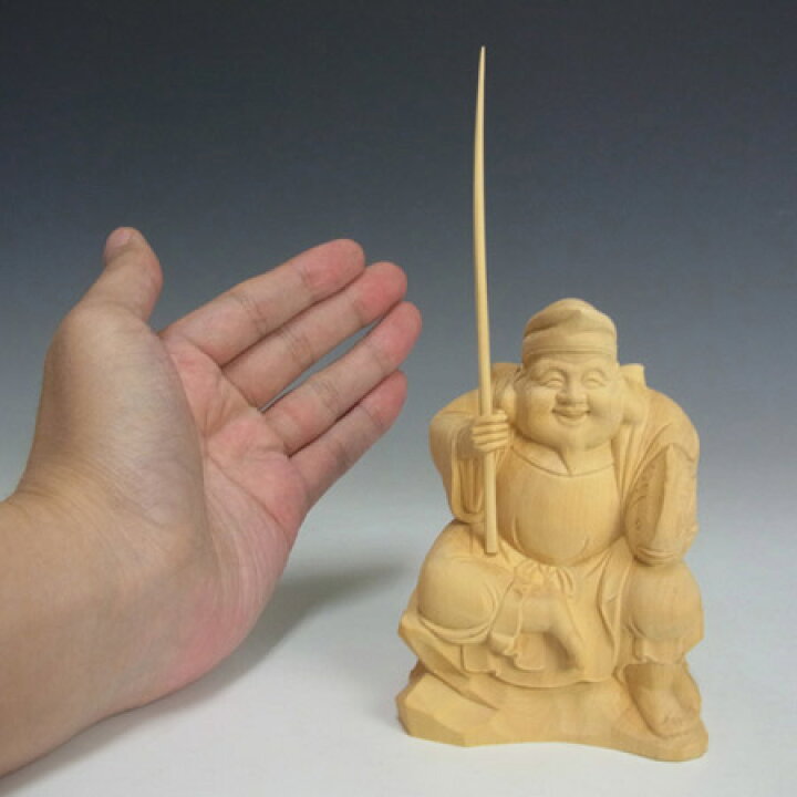 楽天市場】木彫り 恵比寿像 置物 柘植製 高さ10cm 七福神 縁起物 