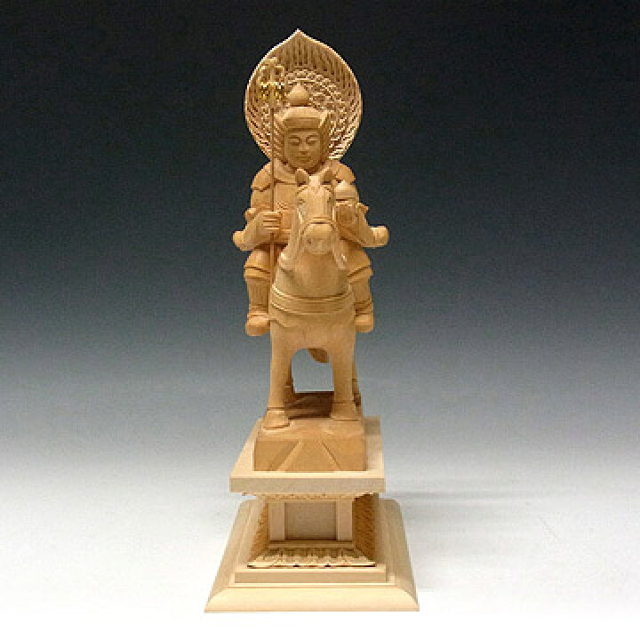 楽天市場】木彫り 仏像 将軍地蔵菩薩像（勝軍地蔵） 高さ30cm 桧製 