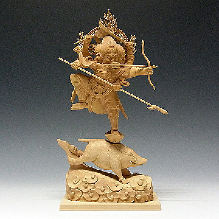 楽天市場】木彫り 仏像 摩利支天像 高さ28cm 柘植製 [Ryusho] : 龍祥本舗