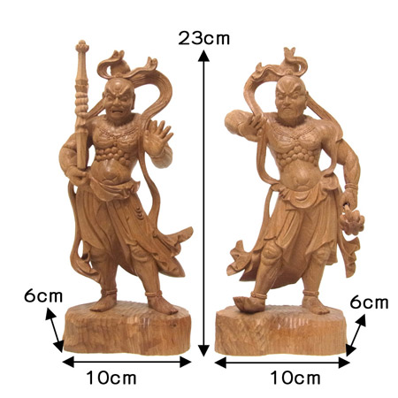 木彫り 仏像 仁王像(金剛力士像) 高さ23cm 欅製 [Ryusho] | 龍祥本舗