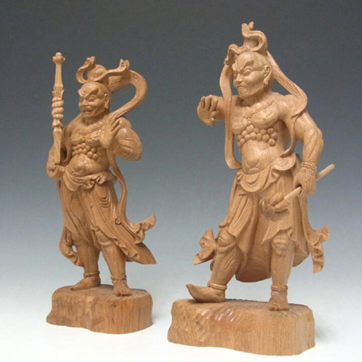 楽天市場】木彫り 仏像 仁王像(金剛力士像) 高さ23cm 欅製 [Ryusho 