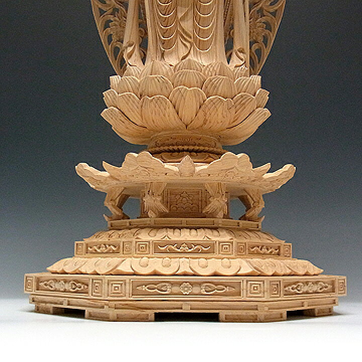 楽天市場】木彫り 仏像 千手観音菩薩 立像 高さ66cm 桧製 [Ryusho 