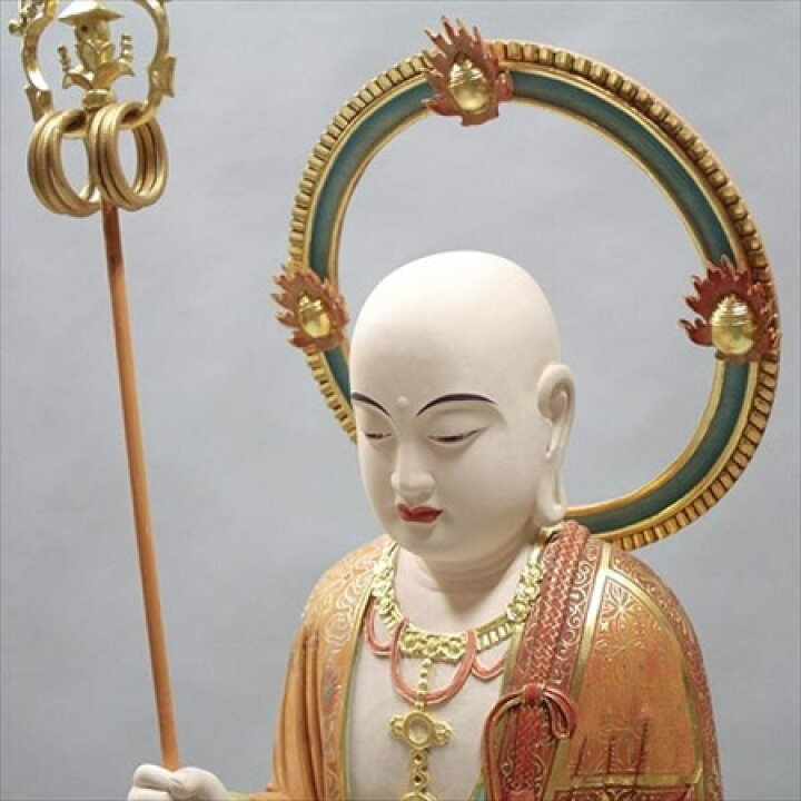 楽天市場】木彫り 仏像 彩色地蔵菩薩 立像 高さ93cm 楠製 [Ryusho 