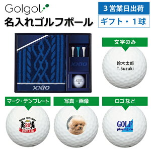 【3営業日出荷対応 オウンネーム 名入れゴルフボール】ゼクシオ リバウンド ドライブ II ホワイト1球入り ボールギフト GGF-F1202 タオルセット ホールインワン 記念品 父の日 還暦祝