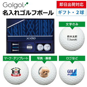 【即日出荷対応 オウンネーム 名入れゴルフボール】ゼクシオ リバウンド ドライブ II ホワイト2球入り ボールギフト GGF-F2202 タオルセット ホールインワン 記念品 父の日 還暦祝