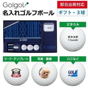 【即日出荷対応 オウンネーム 名入れゴルフボール】ゼクシオ リバウンド ドライブ II ホワイト3球入り ボールギフト GGF-F3302 タオルセット ホールインワン 記念品 父の日 還暦祝