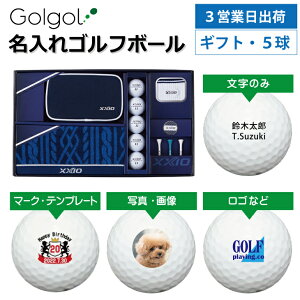 【3営業日出荷対応 オウンネーム 名入れゴルフボール】ゼクシオ リバウンド ドライブ II ホワイト5球入り ボールギフト GGF-F5501 タオルセット ホールインワン 記念品 父の日 還暦祝
