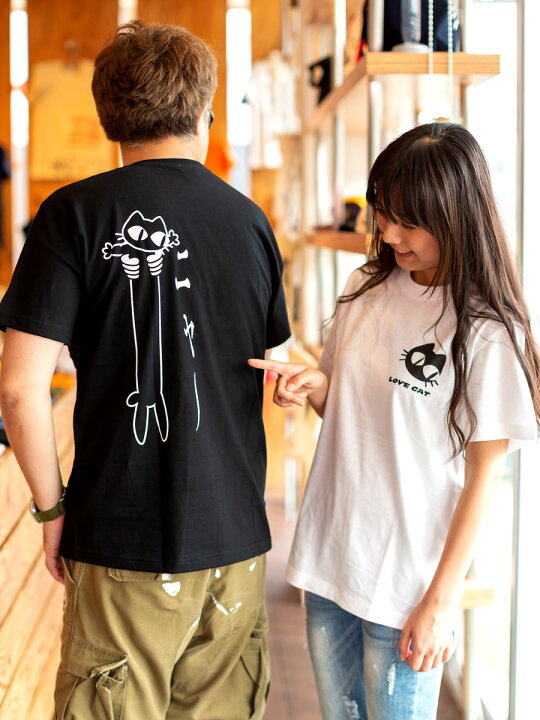 楽天市場 10 17マデ 最大300円offクーポン 猫 ねこ おもしろ かわいい Tシャツ Love Cat ブラック ネコ 猫柄 猫雑貨 メンズ レディース 半袖 おもしろtシャツ おしゃれ ペアルック プレゼント 大きいサイズ メール便 Scopy