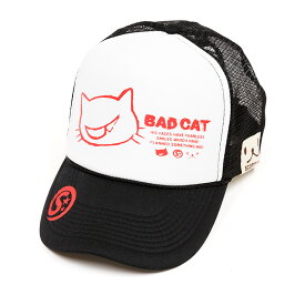【 本日24時まで クーポンで最大10%OFF 】 猫 ねこ おもしろ かわいい メッシュキャップ BAD CAT ( ブラック ) | ネコ 猫柄 猫雑貨 猫グッズ | メンズ レディース キャップ | おしゃれ プレゼント | SCOPY / スコーピー