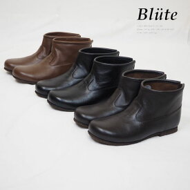 Blute/ブリューテ レザー ショートブーツ レディース レディース 靴 ブーツ 牛革 カウレザー ハーフブーツ サイズ/ S23.0cmEE, M23.5cmEE L24.5cmEE相当 色/ ブラック モカ ダークブラウン