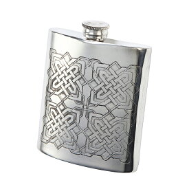 Pinder Bros[ピンダー・ブロス]ピューター ウイスキーボトル・ケルティック 6oz じょうご付 6-60335-61