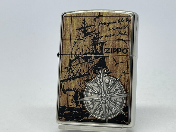 楽天市場】送料無料 ZIPPO[ジッポー] COMPASS(シルバー) 2NI-COMPASS 