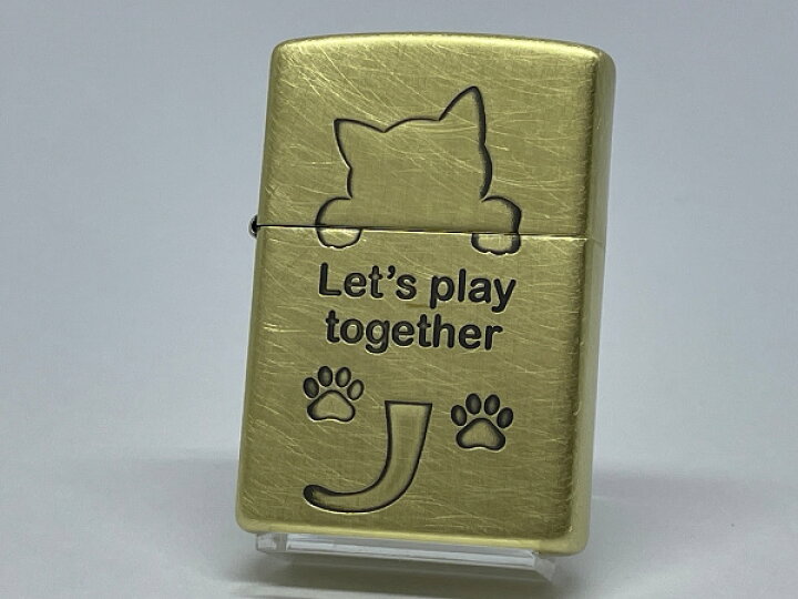 楽天市場】送料無料 ZIPPO[ジッポー]キャットシリーズ 真鍮メッキ 
