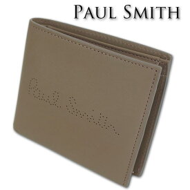 ポールスミス Paul Smith レシートストーリー 牛革 二つ折り財布 メンズ トープ