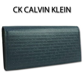 CKカルバンクライン CK CALVIN KLEIN 牛革 長財布 リピート メンズ ネイビー 紺