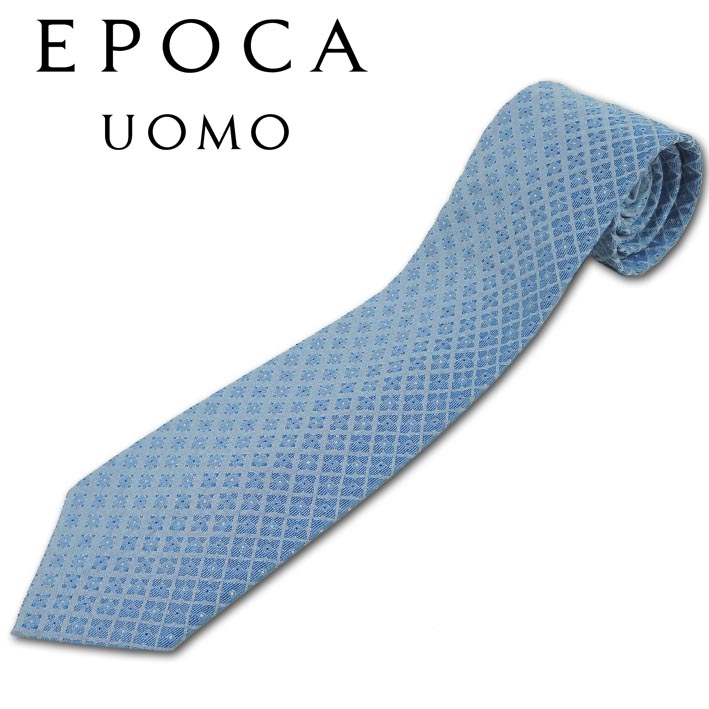 エポカウォモ EPOCA UOMO シルク グラデーションチェック ネクタイ ブルー系 メンズ 日本製 | Select Space Colors  （ＳＳＣ）