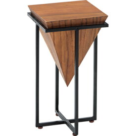 サイドテーブル Sサイズ 幅25 奥行25 高さ45.5 角型 木製 天然木 スチール シンプル ベッドサイド リビング アジアン おしゃれ 完成品
