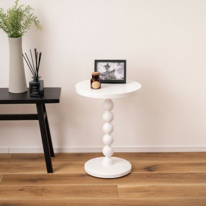 楽天市場】スフィア ラウンドテーブル サイドテーブル ホワイト 白  