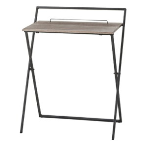 折りたたみ デスク ブラック 黒 幅64 奥行45 高さ79 木製 スチール おしゃれ レトロ 北欧 シンプル テーブル パソコンデスク 完成品