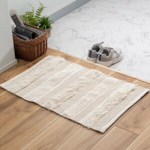 ��D��V���M�[�}�b�g �i�`�������R�b�g�� 50×80cm �z���C�g �� ������� �V���v�� �X�g���C�v ���փ}�b�g �x�b�h�T�C�h �A�N�Z���g���O