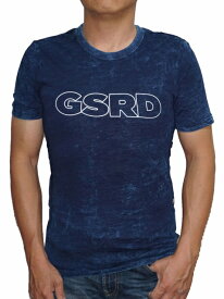 ジースターロウ G-STAR RAW 半袖Tシャツ インディゴ スリム D10486 メンズ 夏物 ジースターロゥ ブルー ネイビー 青 ブリーチ加工