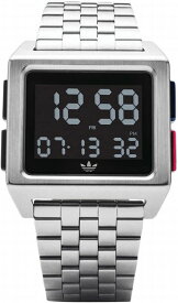 【訳あり】【中古】アディダス adidas オリジナルス 腕時計　シルバー 防水 デジタル ウォッチ Z01-2924-00 Achive M1