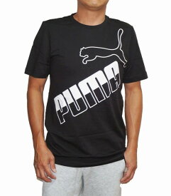 【中古】プーマ PUMA 半袖Tシャツ 黒 588679 01 メンズ ロゴ ブラック 夏物 スポーツ