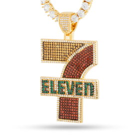 Slurpee x King Ice キングアイス スラーピー セブンイレブン ロゴ ネックレス ゴールド VVS Diamond "Iced 7-Eleven Logo Necklace" 人気ブランド アクセサリー 金メッキ メンズ レディース ユニセックス