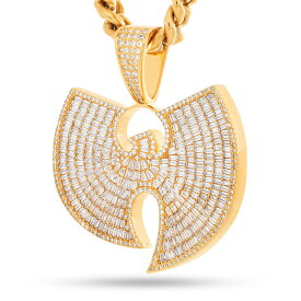 Wu-Tang x King Ice キングアイス ウータンクラン ロゴ ネックレス VVS Diamond "Logo Necklace" マイアミキューバン 喜平 チェーン 人気ブランド アクセサリー 金メッキ メンズ レディース