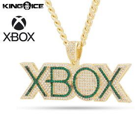 Xbox×King Ice キングアイス エックスボックス ネックレス ゴールド VVS Diamond ホワイトストーン "Emerald Xbox Necklace" 人気ブランド アクセサリー 金メッキ メンズ レディース 男女兼用 【SALE セール】