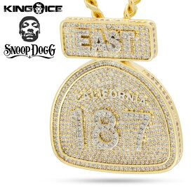 キングアイス スヌープドッグ ネックレス ゴールド VVS Diamond "187 DEEP COVER NECKLACE - Designed by Snoop Dogg x King Ice" ジュエリー ペンダント ホワイトストーン 人気ブランド アクセサリー 金メッキ メンズ レディース 男女兼用 喜平