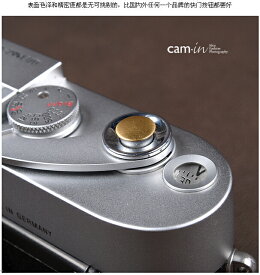 【P2倍+クーポン！マラソン】cam-in ソフトシャッターボタン | レリーズボタン 超薄型 凸面 - 真鍮色 CAM9008