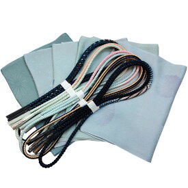 正絹 丸組 帯締め帯揚げセット 色柄おまかせセット シルク100%