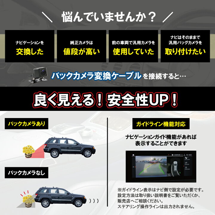 楽天市場】RCA変換 バックカメラ 接続ケーブル CA-C100 ケンウッド MDV 