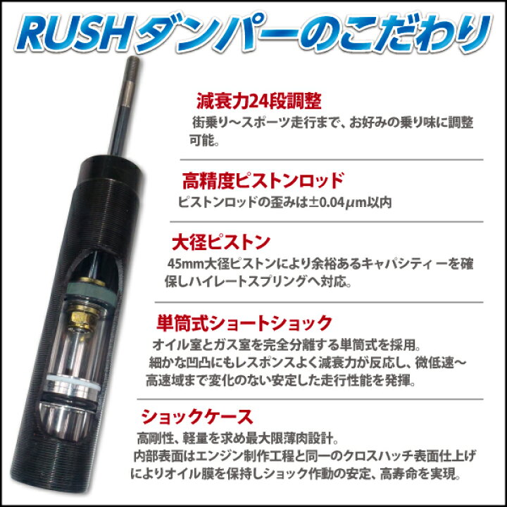 楽天市場】RUSH 車高調 マーク2 JZX90 GX90 前期 後期 車高短 モデル 