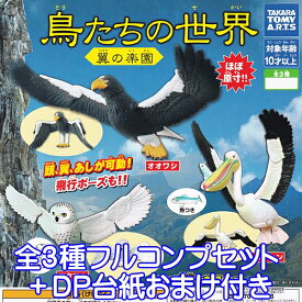 鳥たちの世界 翼の楽園 鳥類 動物 アニマル 生物 バード フィギュア 模型 T-ARTS あにそんぶ グッズ ガチャ タカラトミーアーツ（全3種フルコンプセット＋DP台紙おまけ付き）【即納】【数量限定】