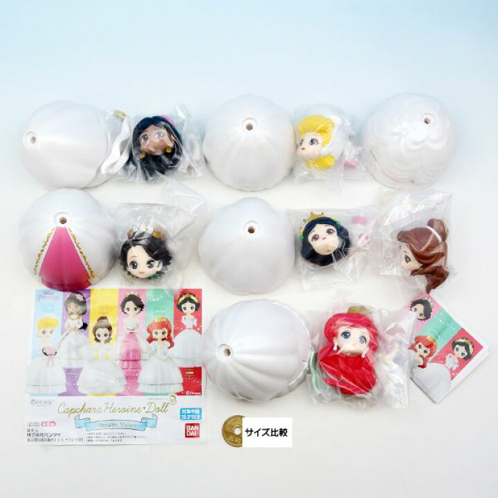 楽天市場 ディズニー プリンセス カプキャラ ヒロインドール Dreamy Style ドリーミースタイル アニメ キャラクター Disney グッズ フィギュア ガチャ バンダイ 全６種フルコンプセット ｄｐ台紙おまけ付き 即納 数量限定 トレジャーマーケット