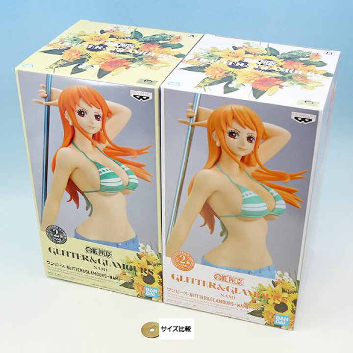 楽天市場 ワンピース Glitter Glamours Nami ナミ アニメ フィギュア 麦わらの一味航海士 グッズ プライズ バンプレスト 全２種フルコンプセット 即納 数量限定 セール品 トレジャーマーケット